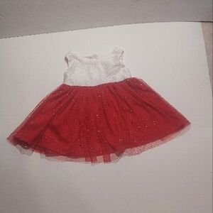 Red and White Sleeveless Dress